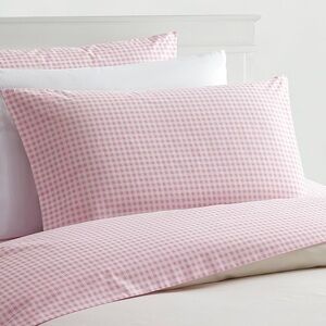Laurel & Mayfair 250tc 100% Cotton Gingham Checkered Print Sheet Set, Full, Pink